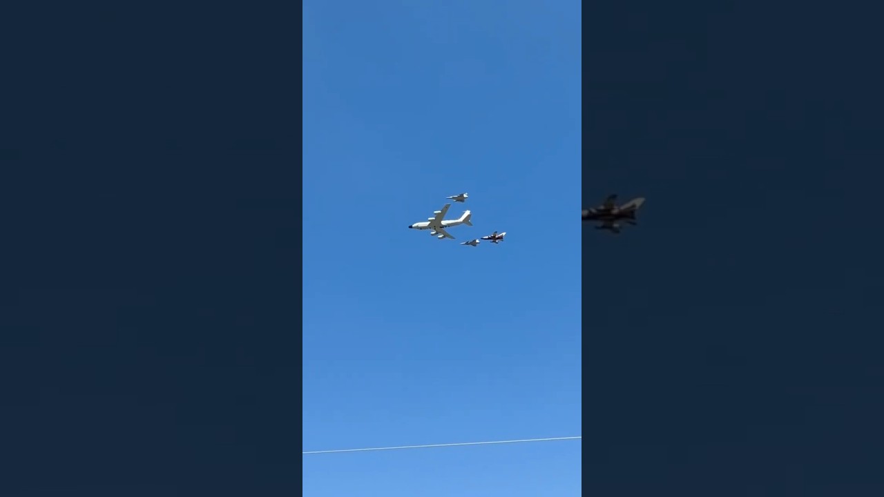 NATO flypast Riat 2024. Rivet Joint, AWACS, Tornado, Mirage 2000, Typhoon, F-5 fighterjets airtattoo