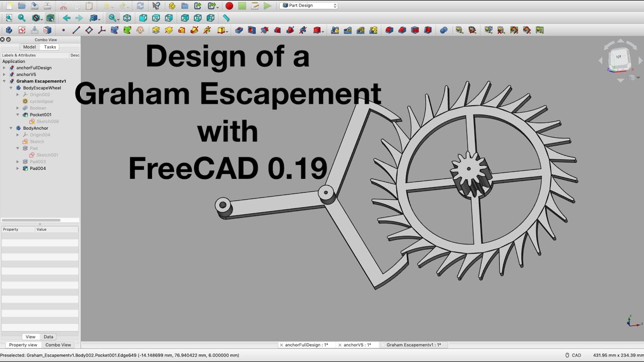 Как спроектировать 3D-печатный спусковой механизм Грэма с помощью FreeCAD 0.19