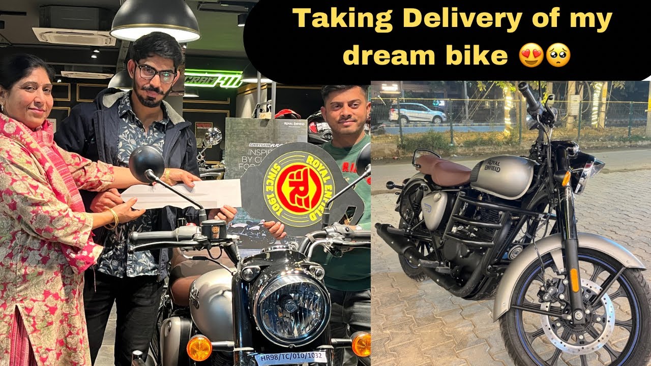 Taking delivery of my dream bike | Royal enfield classic 350 bs7 | gun metal grey