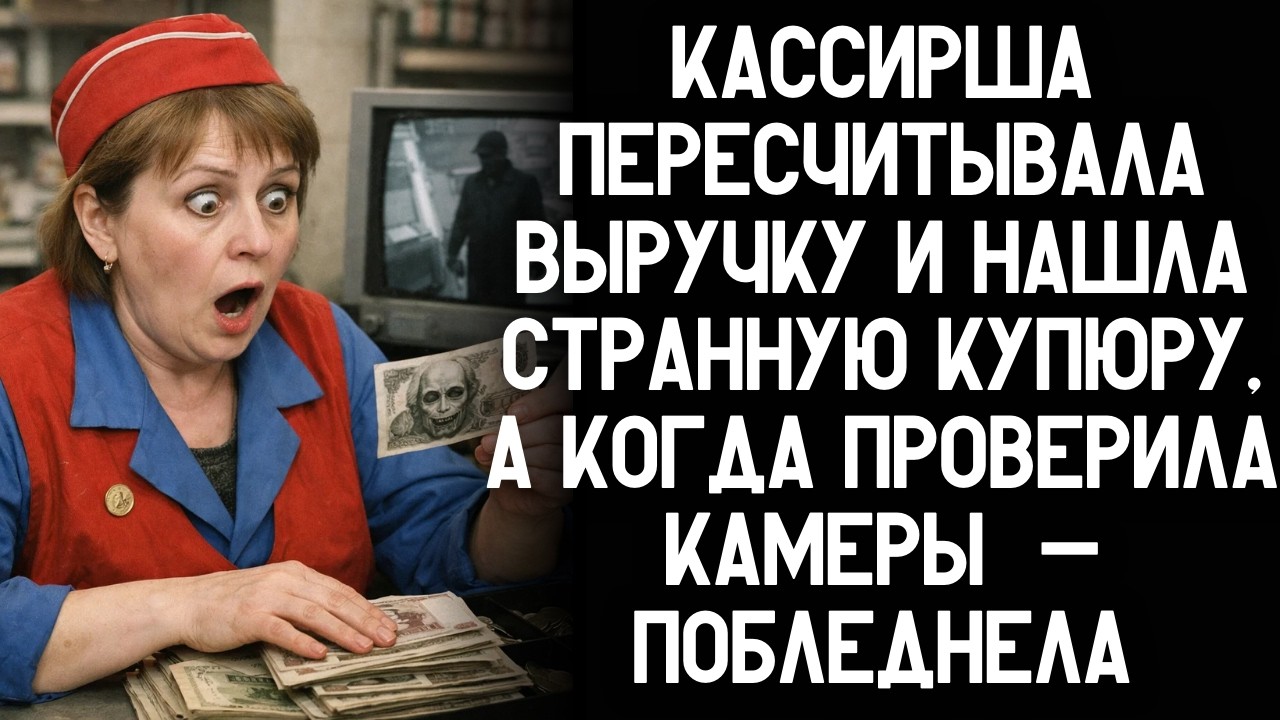 Кассирша пересчитывала выручку и обнаружила странную купюру, а когда проверила камеры — побледнела!