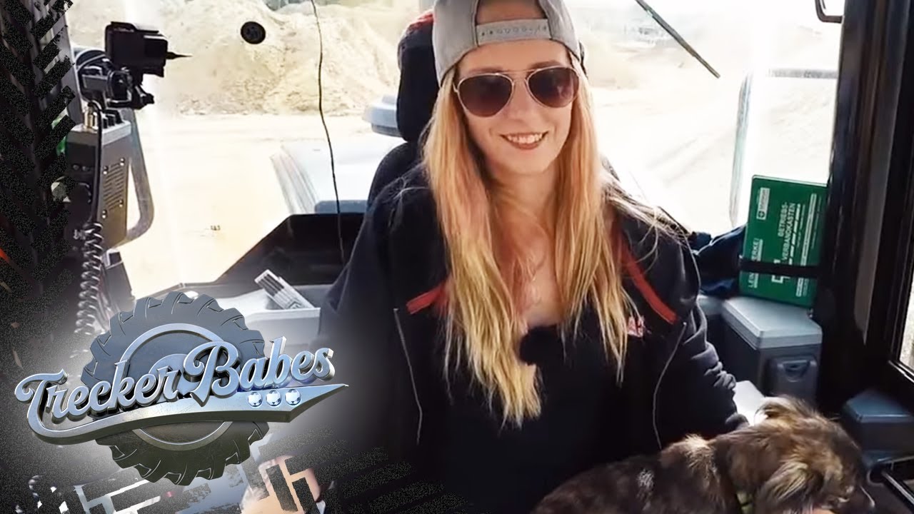 Püppi auf'm 20 t Radlader: So reagieren Kollegen auf der Baustelle | Trecker Babes | kabel eins