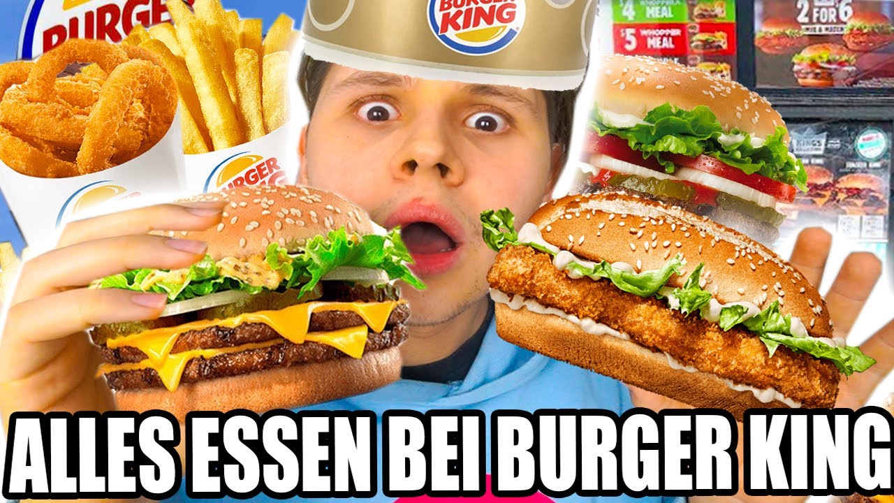 ICH BESTELL UND ESSE JEDEN ARTIKEL BEI BURGER KING🍔😨(Bauch macht aua🤕)