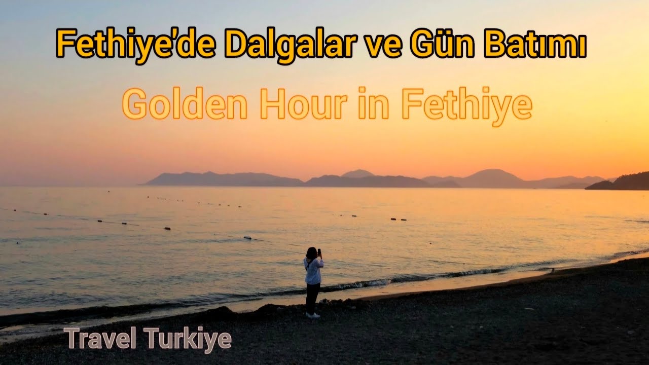 Fethiye'de Gün Batımı: Dalga Sesleri Eşliğinde (ASMR) /Cinematic 4K Sunset  #sunset #silentvlog