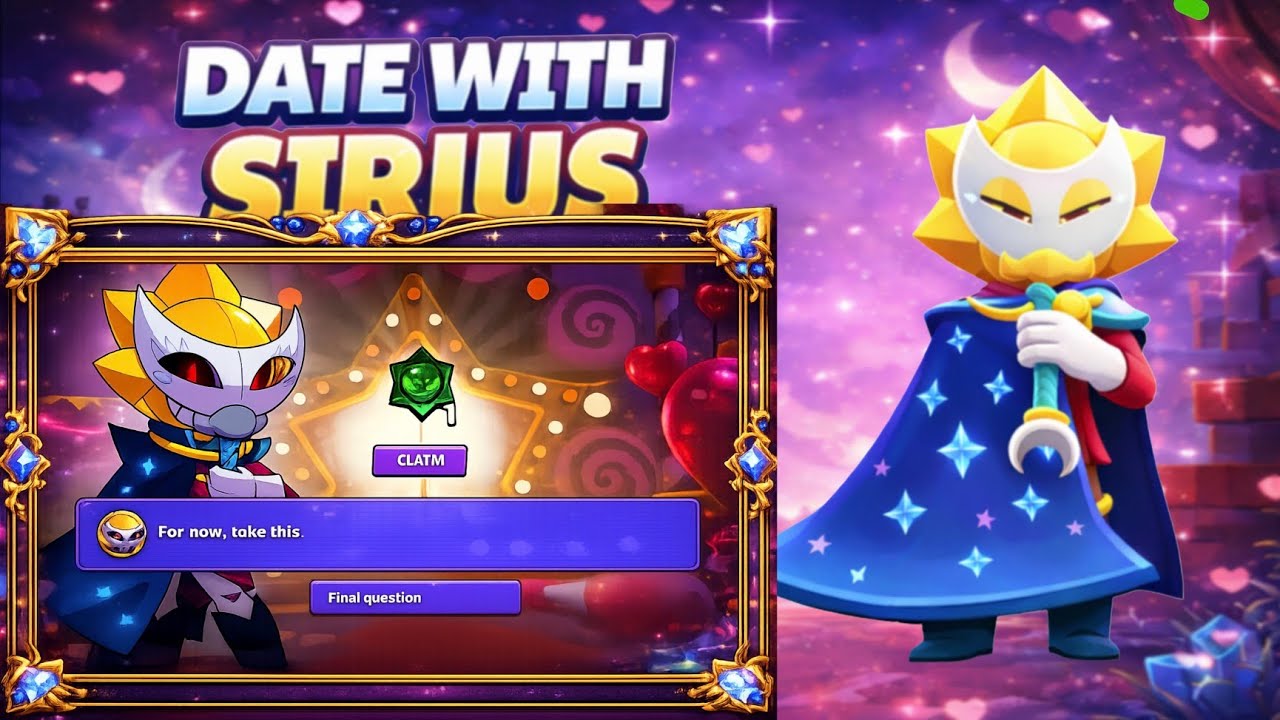 Free Chaos drop on date Sirius . Brawlentine event of Brawl stars 🥳