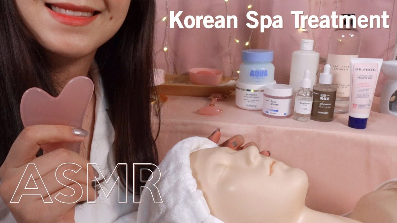 [Sub✔] ASMR Korean Skin Treatment 🙌 Facial Contour Course (layered sounds)