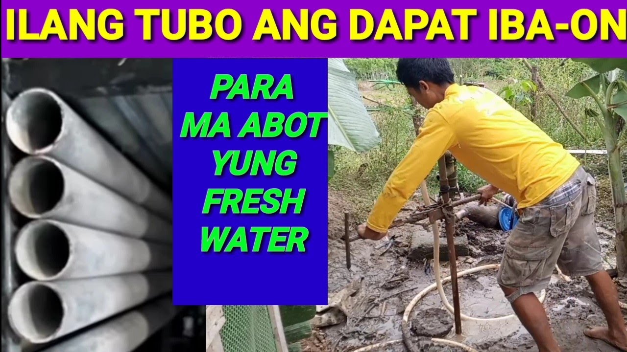 Ilang tubo ang ibaba-on para ma abot ang fresh water (BOY BERTOD)
