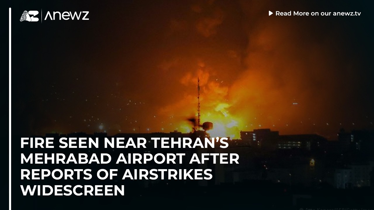 Fire seen near Tehran’s Mehrabad Airport after reports of airstrikes  Widescreen