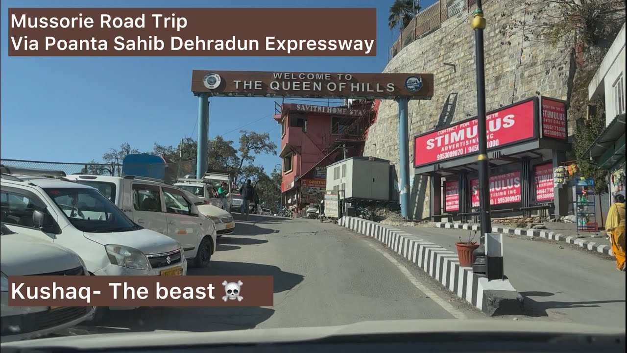 Mussorie Road Trip Via Poanta Sahib Dehradun Expressway #kushaq Review! Early winter trip #skoda #vw