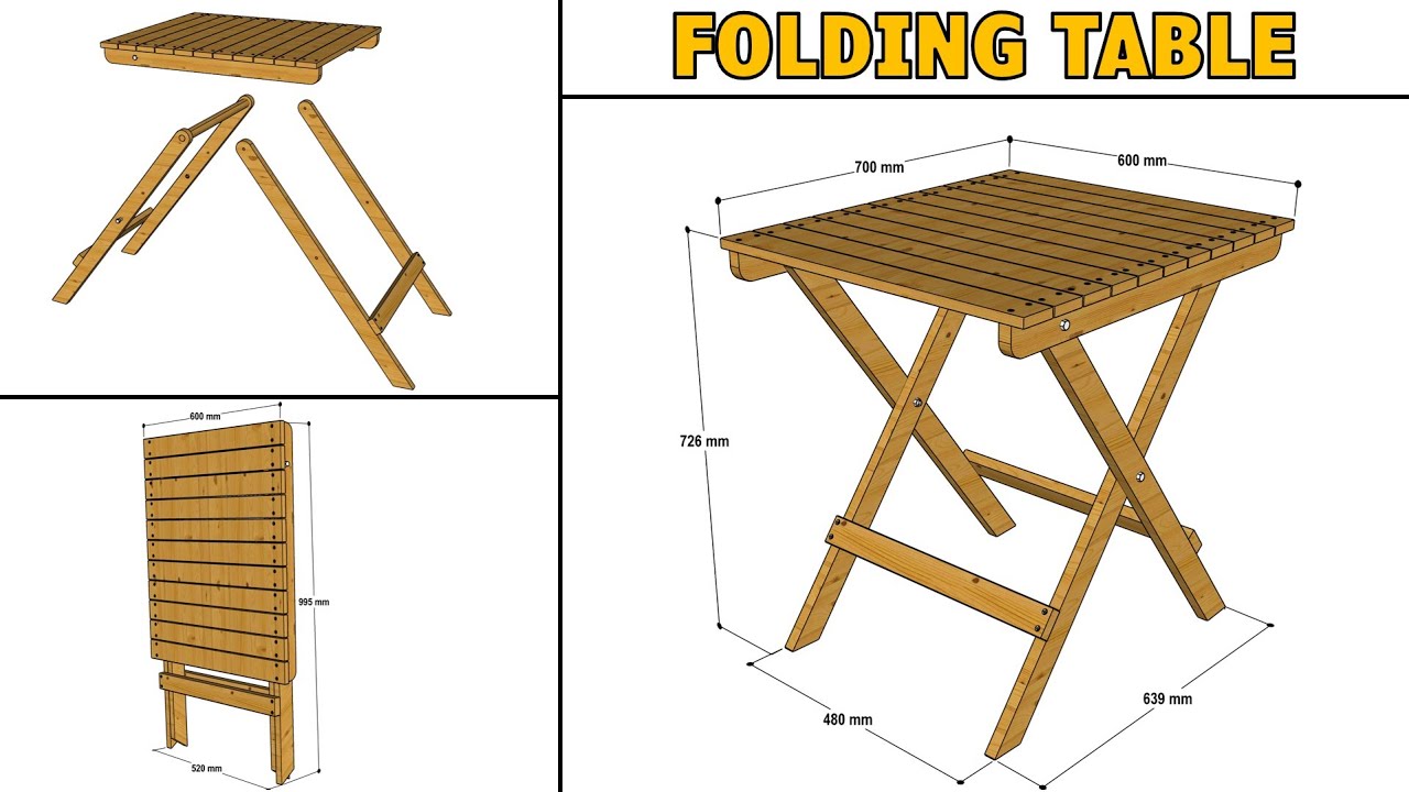 HOW TO MAKE A FOLDING TABLE STEP BY STEP | #diywoodworking #foldingtable #4dstudio