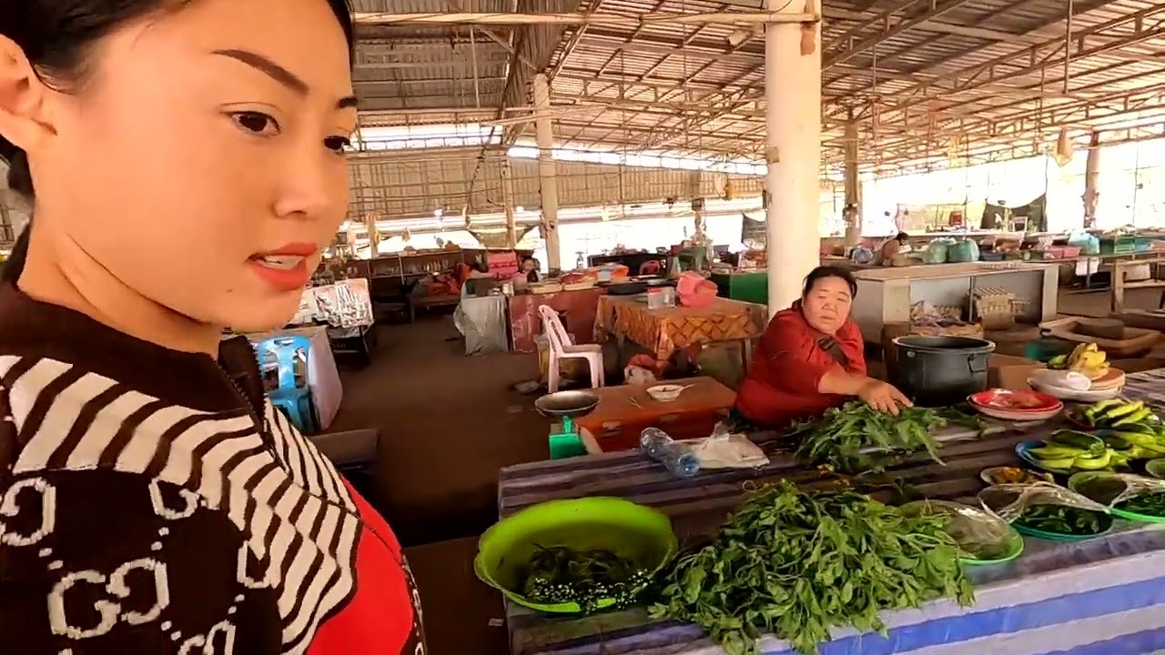 ตลาดบ้านโพนเจริญ เมืองปากกระดิ่ง แขวงบอลิคัมไซ สปป.ลาว