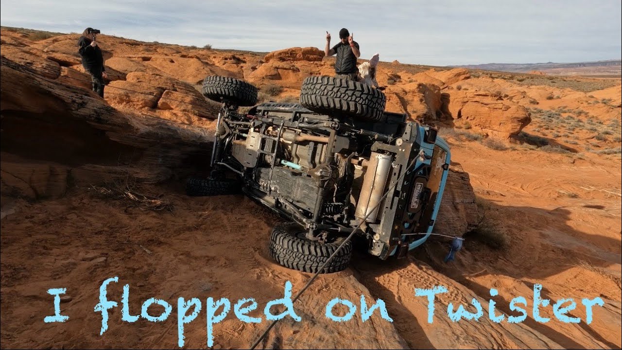I flopped (rolled?) my Jeep on Twister . It happened fast on this 9 rated trail in Sand Hollow.