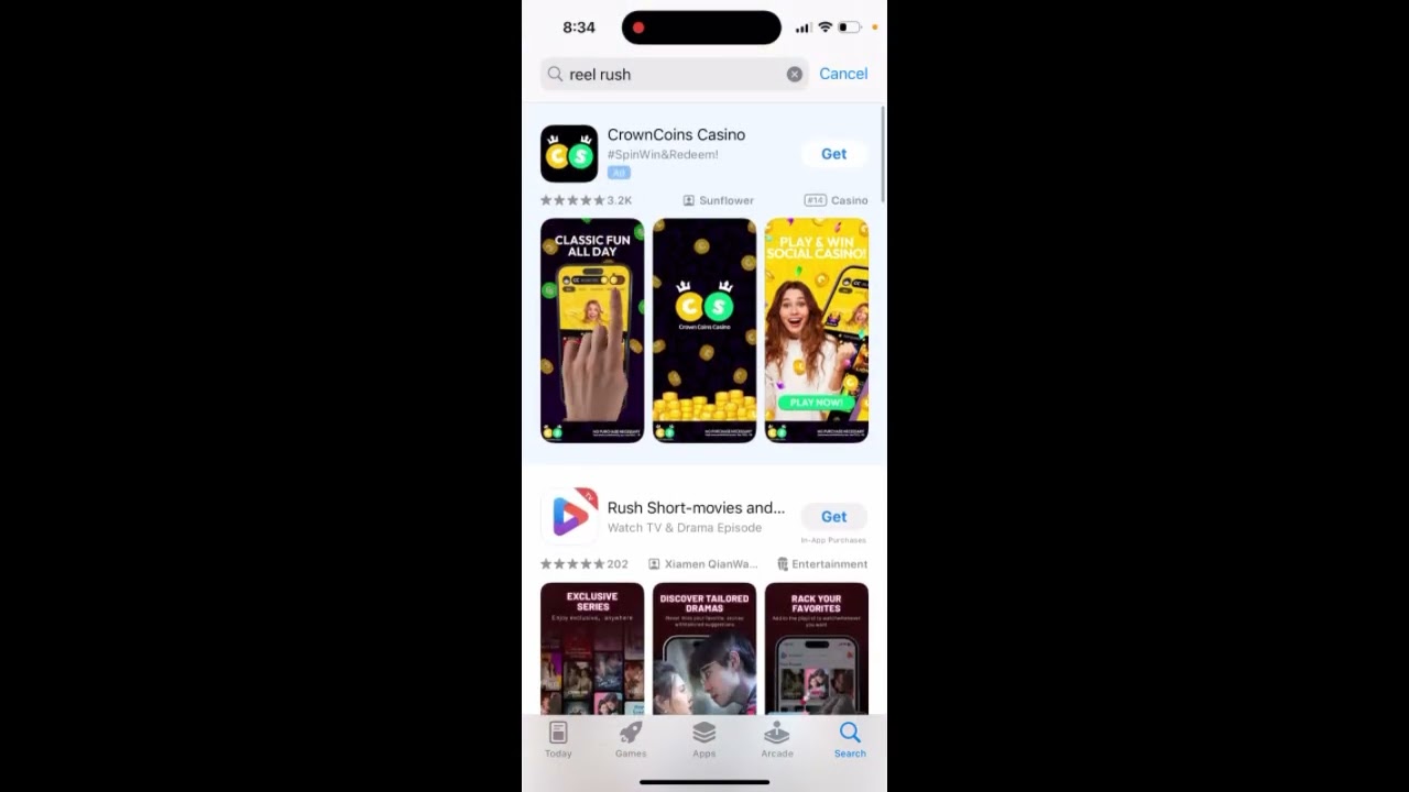 REEL RUSH FOR IOS doesn&rsquo;t exist