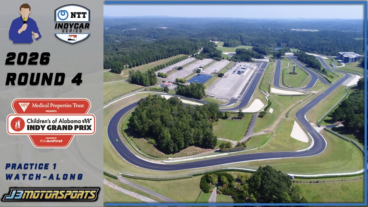🔴 NTT INDYCAR Series | 2026 | Round 4 | Alabama | Practice 1 Watch-Along