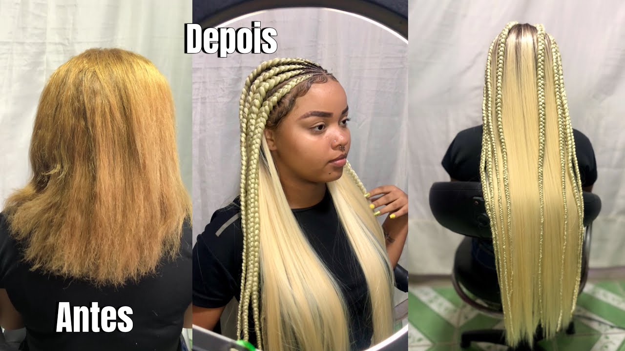 FIZ UMA MUDANÇA RADICAL NO CABELO!! 😱FULANI BRAIDS COM ENTRELACE LISO