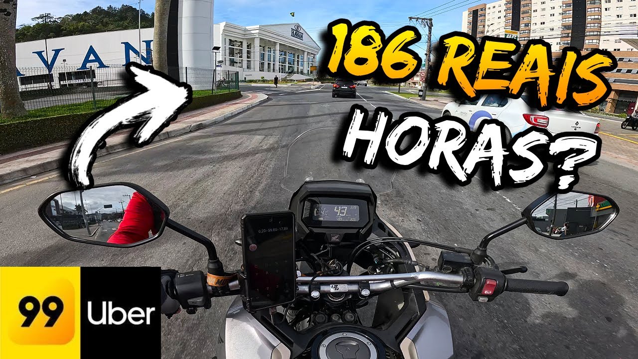 Fiz 186 REAIS na Uber Moto e 99 Moto, Quantas HORAS Trabalhei?