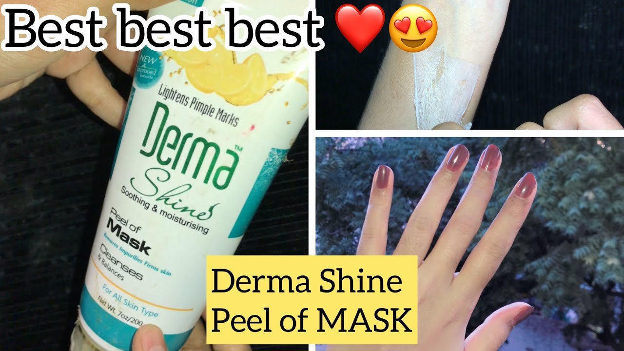 DERMA SHINE PEEL OF MASK😍 | effective for pimple marks & skin brightening#subcribe #review #skincare