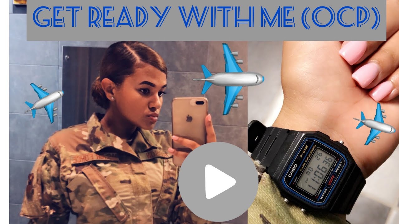 Get Ready With Me | Air Force OCP Edition | Hair and Makeup
