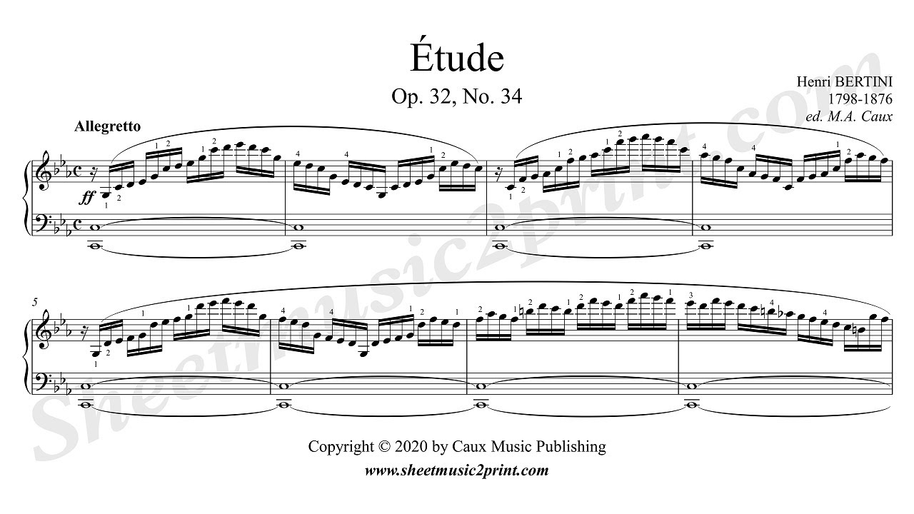 Bertini : Etude in C minor, Op. 32, No. 34