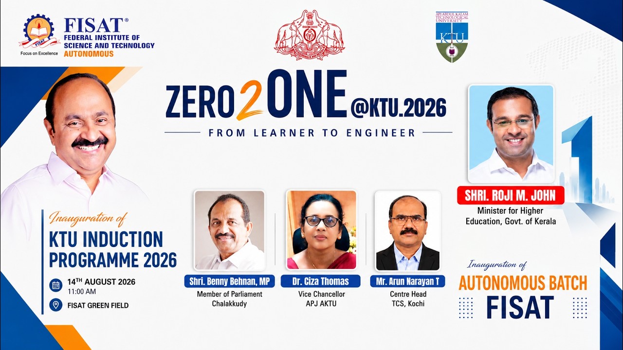 KTU Induction Programme 2026 | ZERO2ONE @KTU.2026 | FISAT Autonomous Batch Inauguration