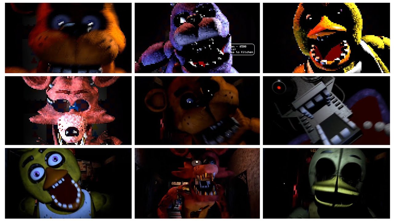 FNaF in REAL TIME – ALL JUMPSCARES