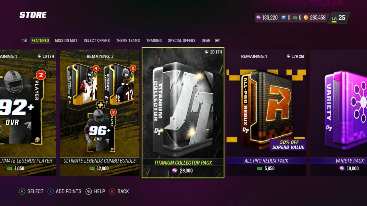 Titanium collector packs!