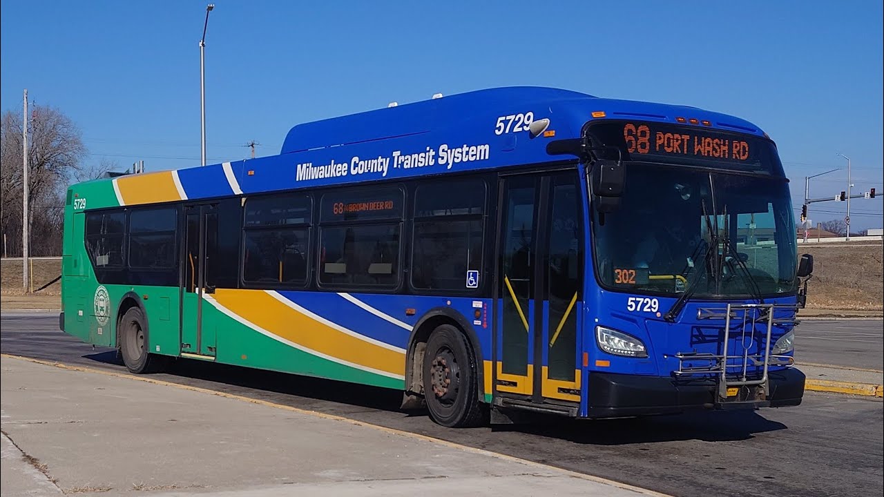 Ride On MCTS 2016 New Flyer XD40 5729 On Rt 68 Port Washington-Capital to Kenwood Blvd/Maryland Ave