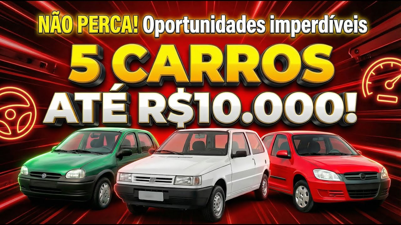 Carros para comprar com até R$ 10.000,00 sem medo em 2026!!