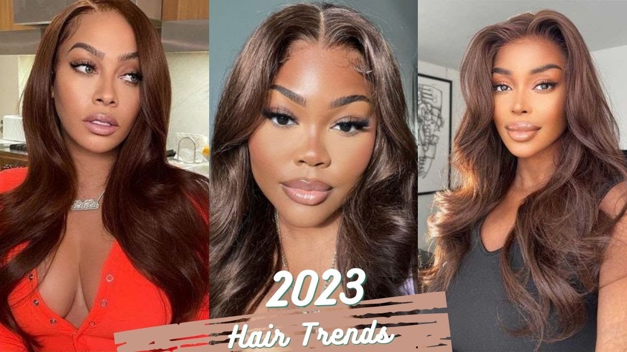 Hot 2023 Hair Color Trend for Black Women - Chocolate Brown Hair