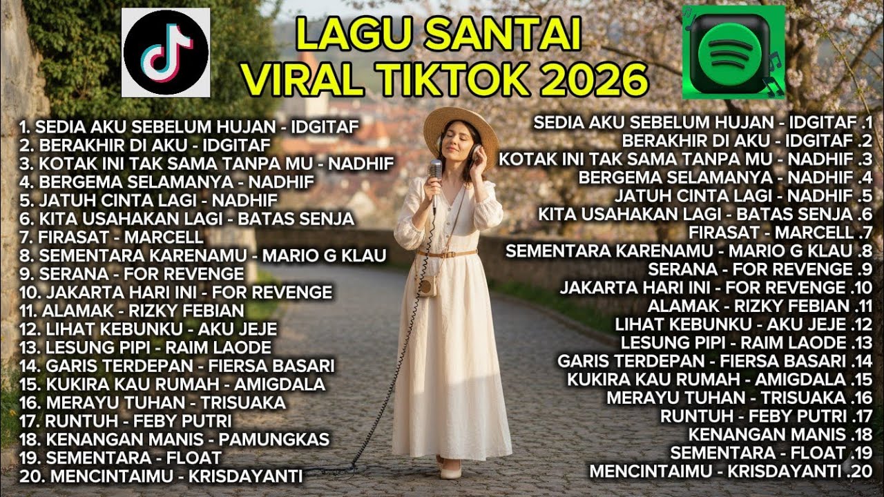 Lagu Santai Viral Tiktok 2026 — Kumpulan Lagu Terbaru 2026 🍃 | Pop Hits Lagu Santai Buat Kerja 🤍🎧