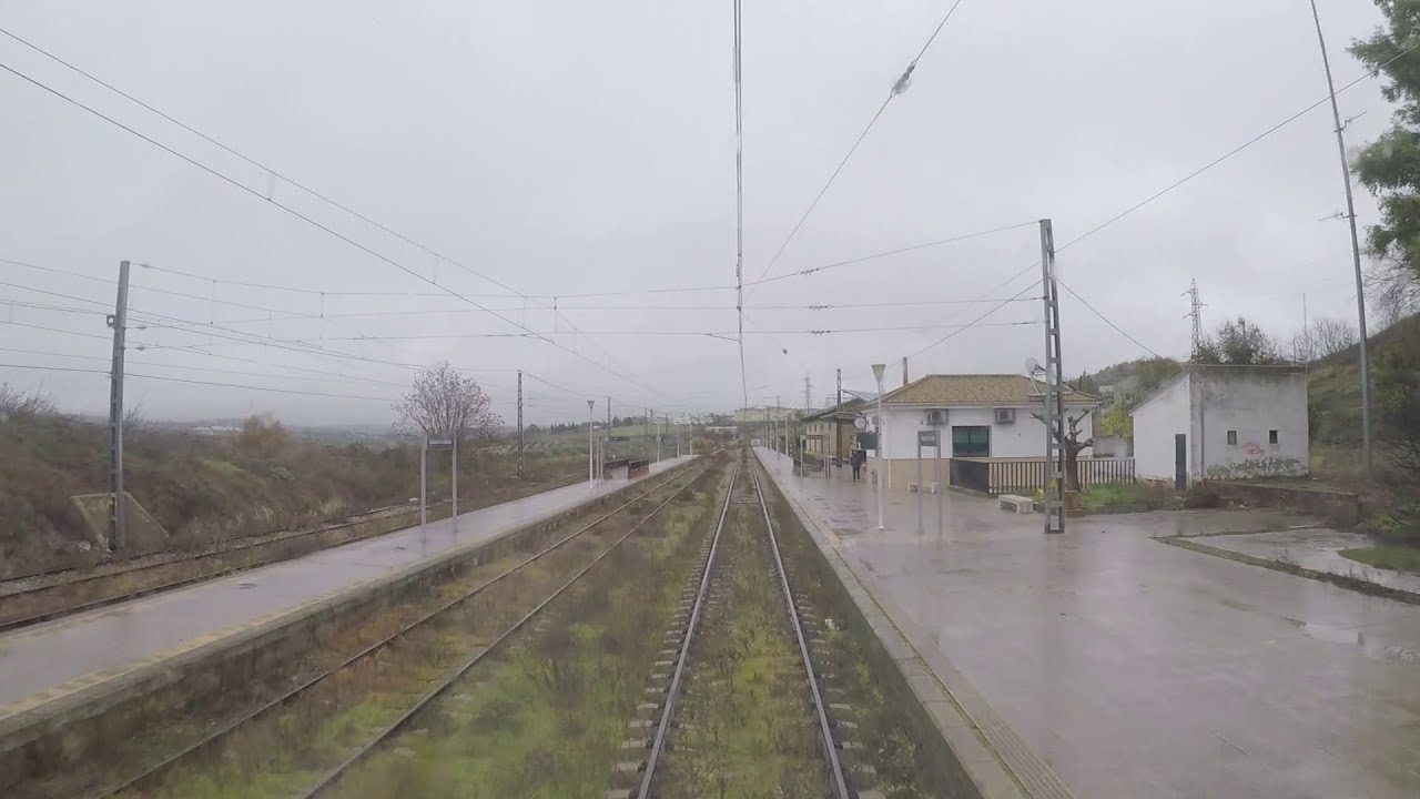 Paso por Aguilar de la Frontra (Córdoba) en cabina de una 319 - Diciembre 2020