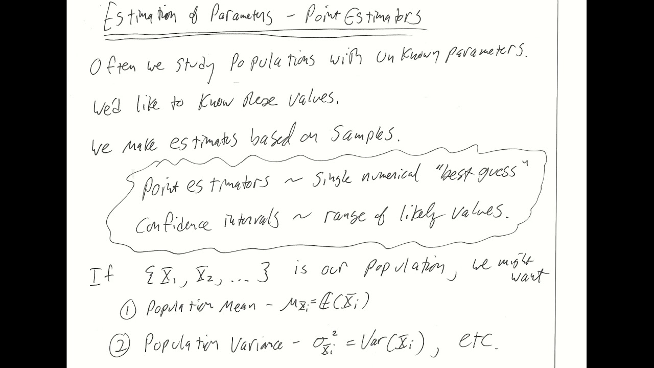 Lecture 19 part 1 point estimation