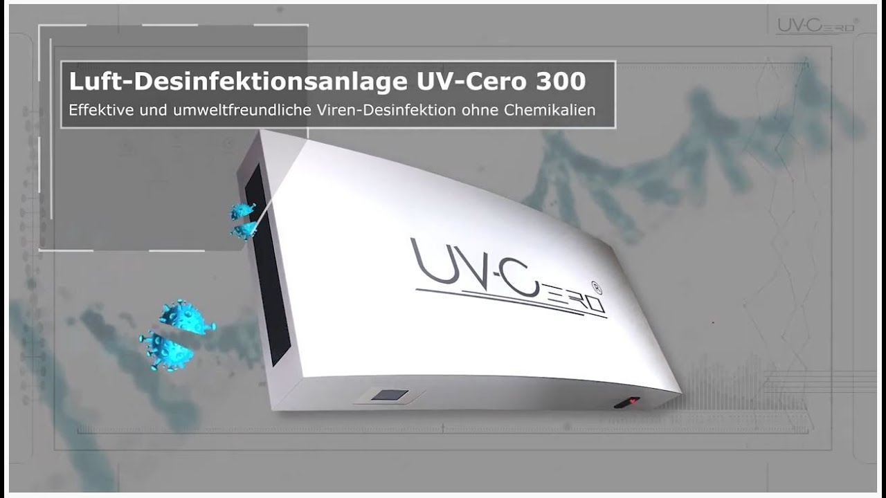 UV-Cero 300 // UVC-Luftreiniger mit Pr&uuml;fbericht // UVC Entkeimung // UVC-Luftfilter