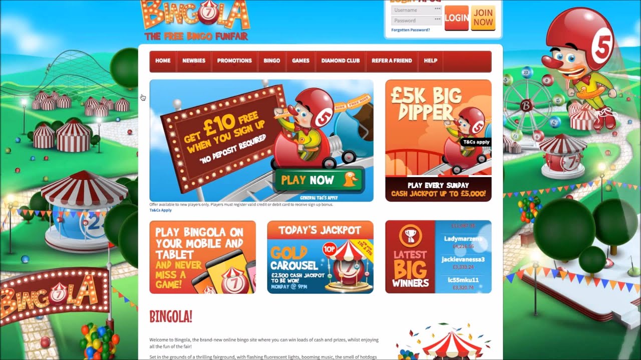 Bingola Bingo Signup Deals and Promotional Codes