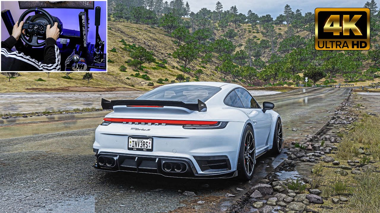 Porsche 911 Turbo S - Forza Horizon 5 | Steering Wheel Gameplay [4K]