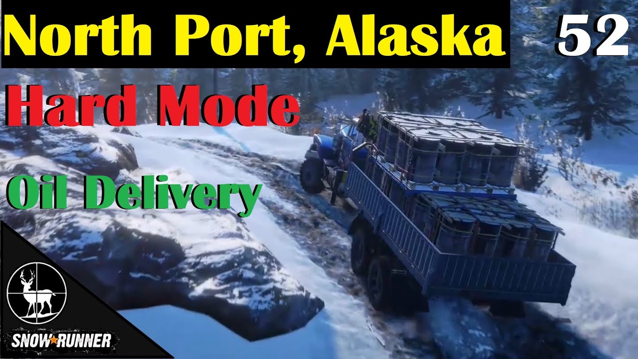 Oil Delivery ⚠️ SnowRunner Hard Mode ⚠️ Alaska Contracts