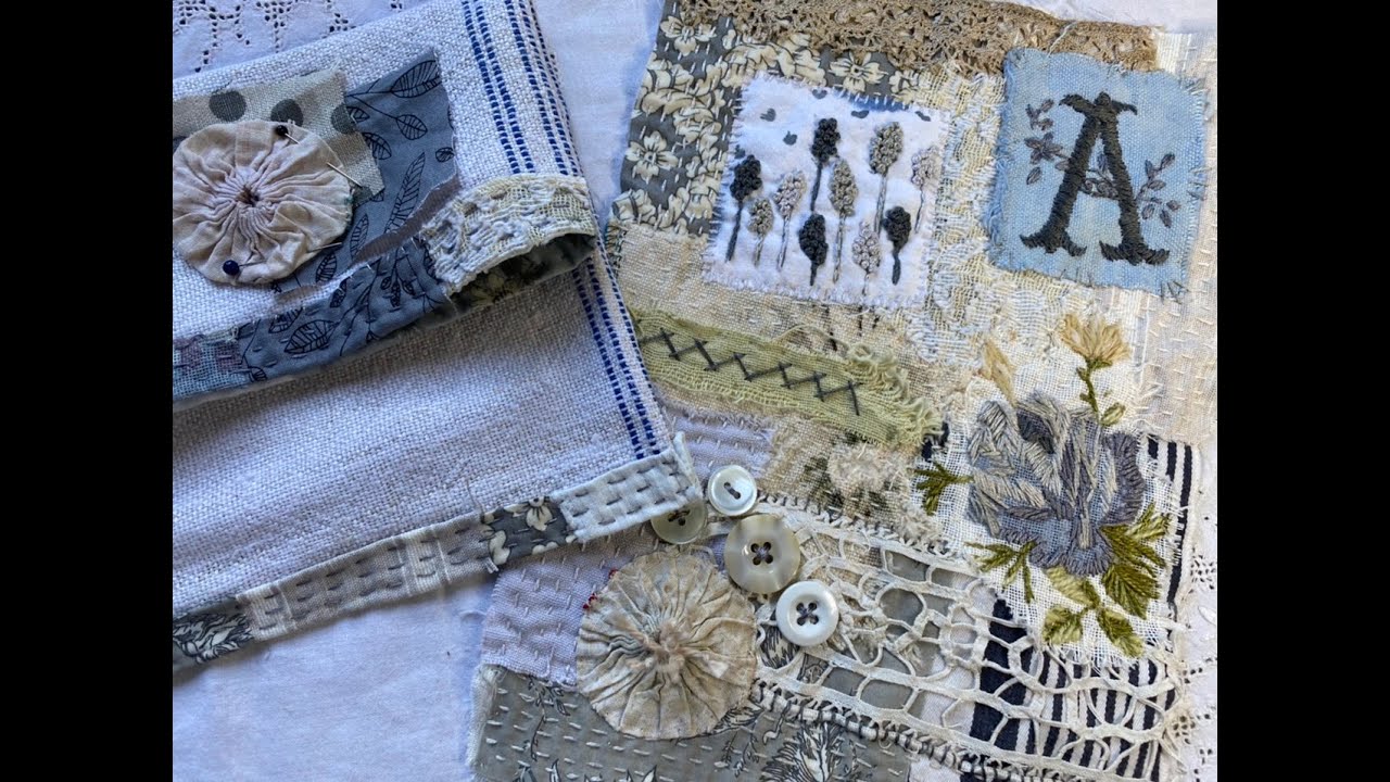 #slowstitchcollab7 my first block is for Anne Brooke textile Artist