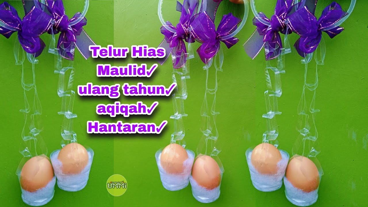 Cara membuat Keranjang Telur Maulid /Hantaran dari Aqua gelas bekas | Hiasan telur maulid yang unik