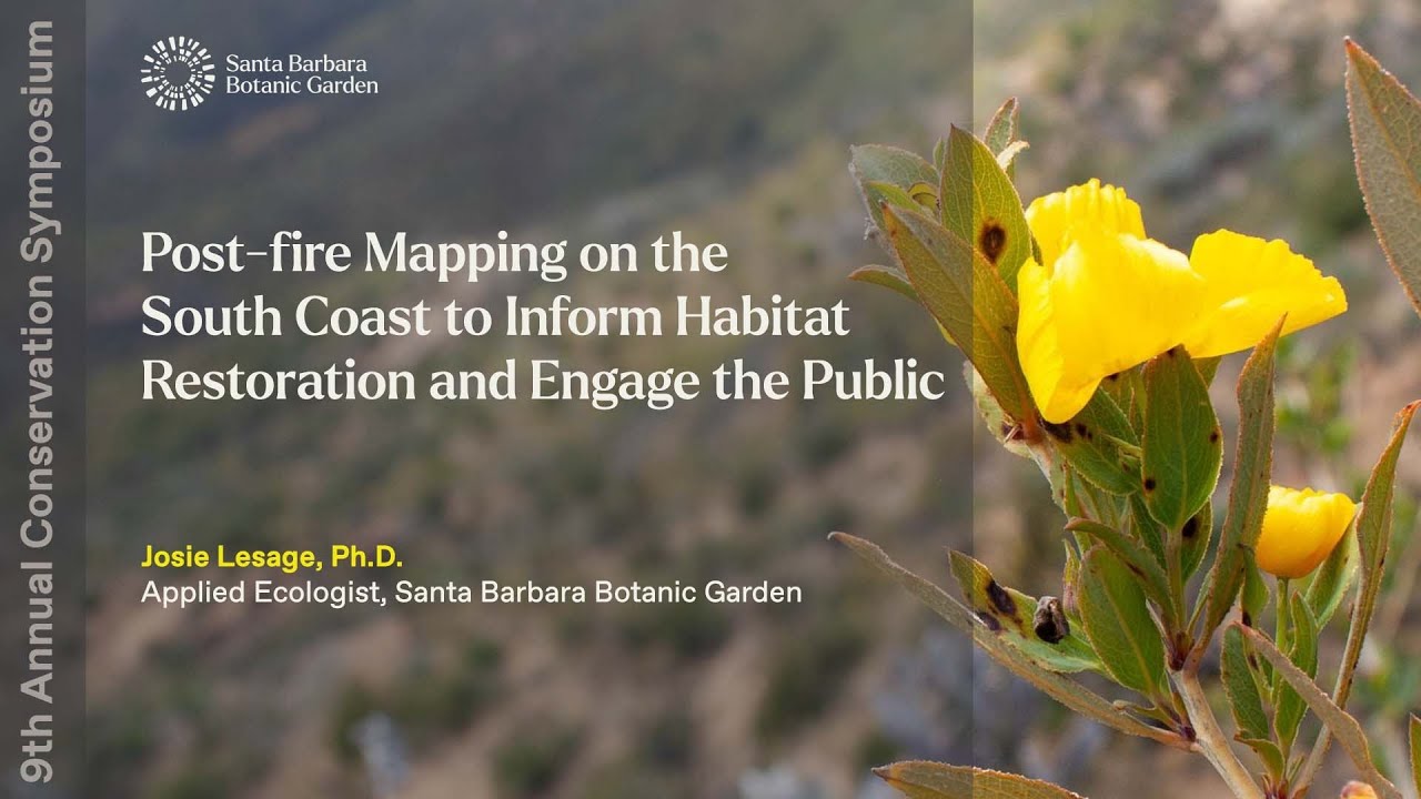 Post-fire Mapping on the South Coast to Inform Habitat Restoration and Engage the Public