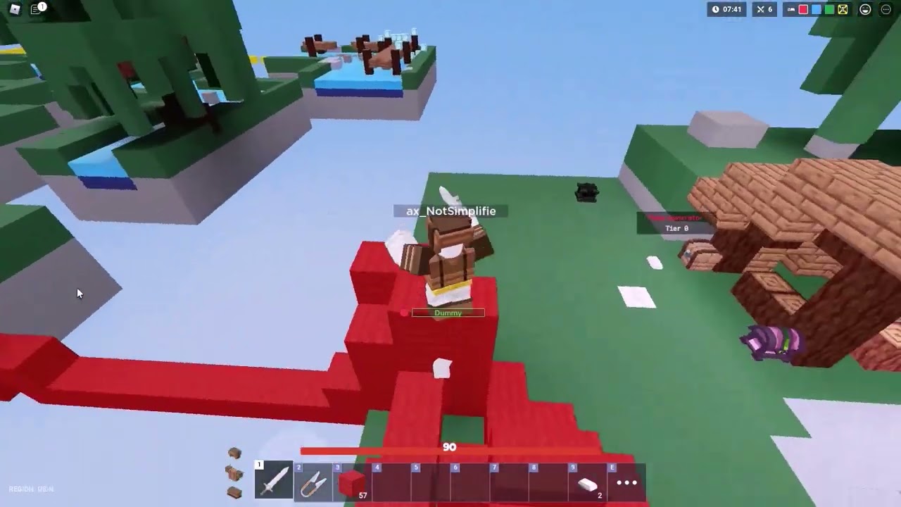 I found real dummy in public match, roblox bedwars 😳 ( again sorry for bad quality ).