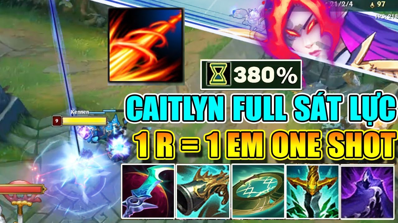 QUÁ KHÉT CAITLYN FULL SÁT LỰC 1 R = CHÁU TẠI AR URF 2022