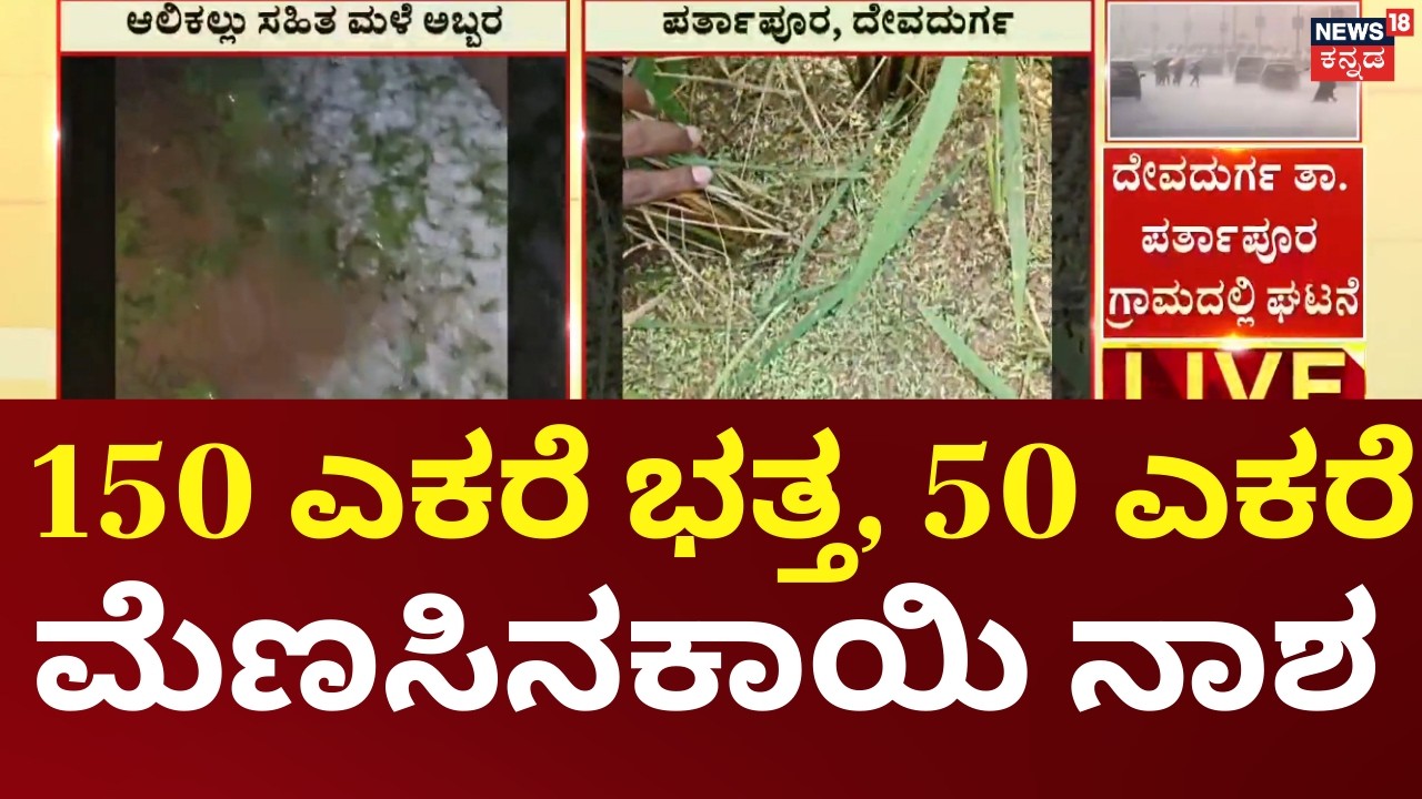Raichur Rains | ರಾಯಚೂರಿನಲ್ಲಿ ಭತ್ತ, ಮೆಣಸಿನಕಾಯಿ, ಸಜ್ಜೆ ಬೆಳೆ ನಾಶ | Karnataka Rains