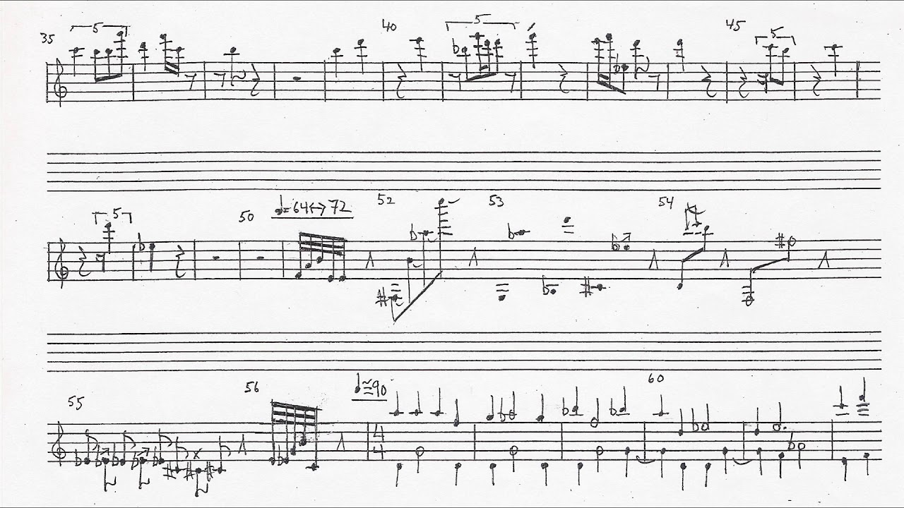 Christian Wolff - Another Possibility for Electric Guitar (2004) [Score-Video]