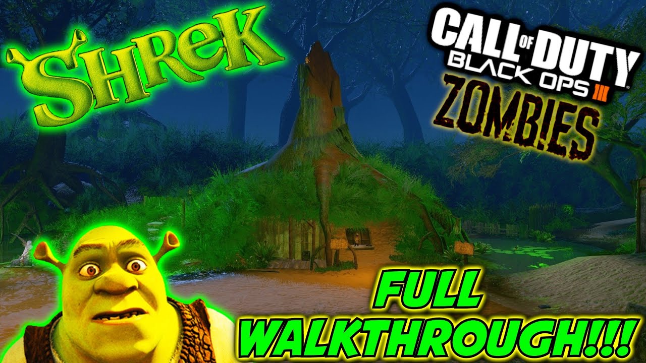 SHREK ZOMBIES - FULL WALKTHROUGH!!! | Zombies Custom Map (Black ops III)