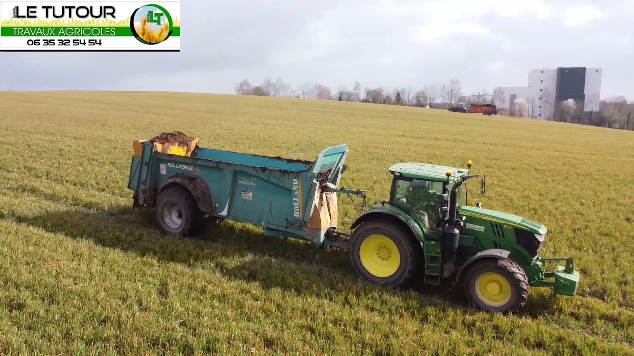 Epandage de Fumier en Bretagne avec L'ETA LE TUTOUR  fendt 720/John deere 6175r