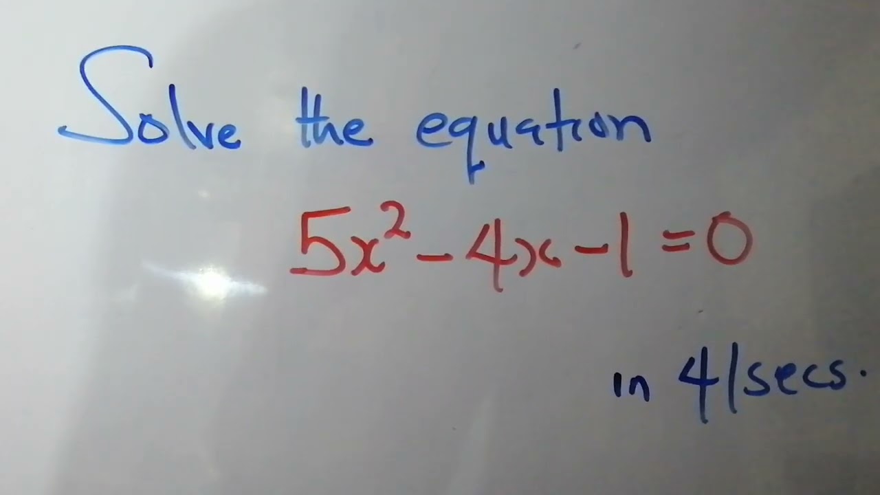 Solve the equation 
