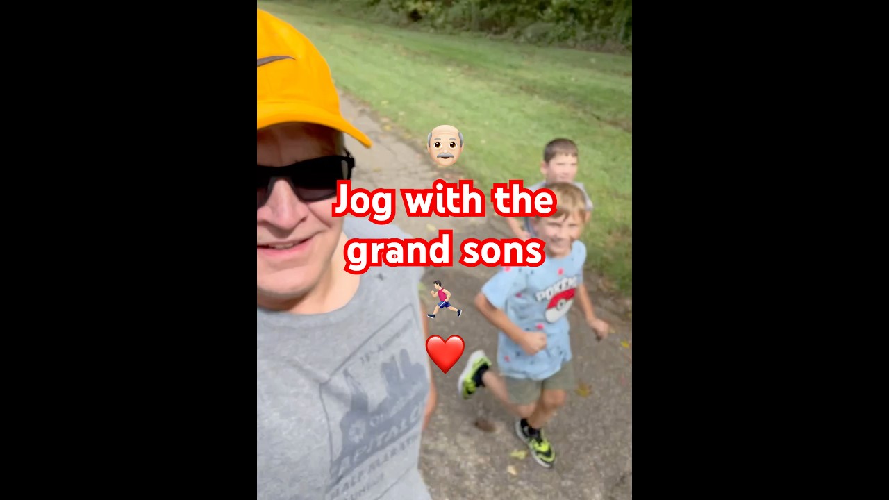 Jog with the grands!  Fun time. Mid way I wasn’t sure I could get them back, lol!