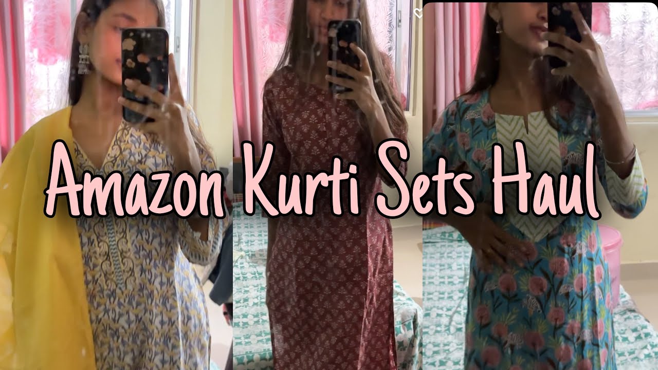 Amazon Kurti Sets| Try on and Review| Amazon Haul | Amazon Finds | Shreya Iyer | Haul Video