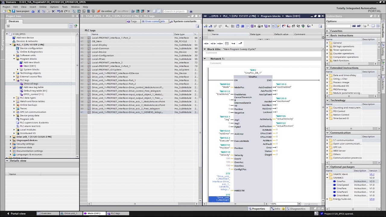 SINAMICS EPOS Tutorial - Control by SIMATIC