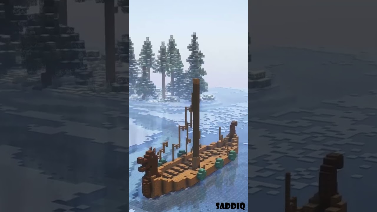 Medieval Viking battleship | Building ideas | Minecraft Timelapse #saddiqships