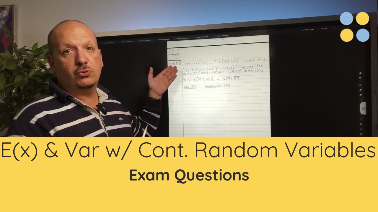 CAIE A-Level Mathematics 9709 | Expectation & Variance of Functions of Random Var. Exam Questions